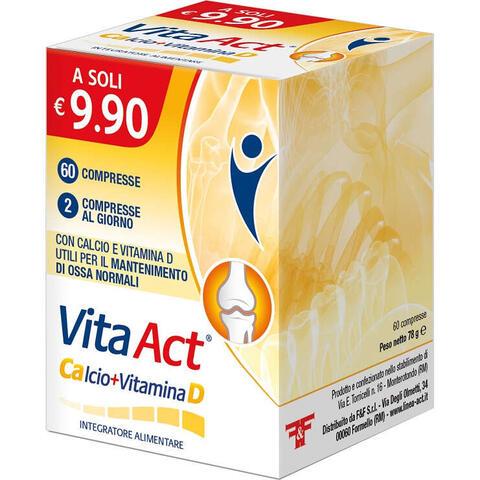 Vita act calcio + vitamina d 60 compresse