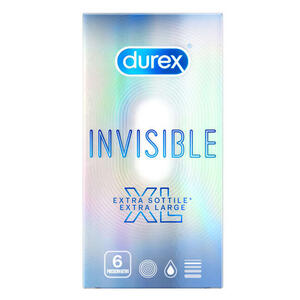 Durex - Profilattico  invisible xl 6 pezzi