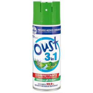 Oust - 3 in 1 disinfettante per superfici e tessuti d'arredo 400 ml