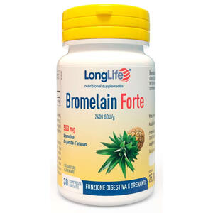 Long life - Longlife bromelain forte 30 compresse