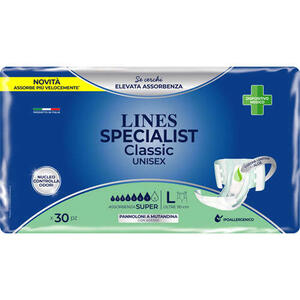 Lines - Pannolone a mutanda  specialist classic super mg 30 pezzi