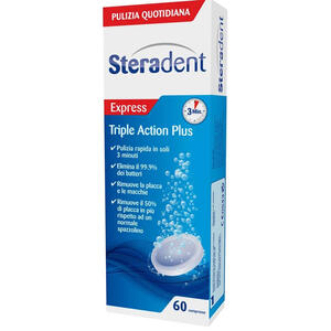 Steradent - Triple action plus 60 compresse pulenti