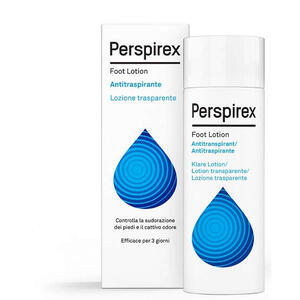 Perspirex - Foot lotion antitraspirante lozione trasparente sudorazione e cattivo odore piedi 100 ml